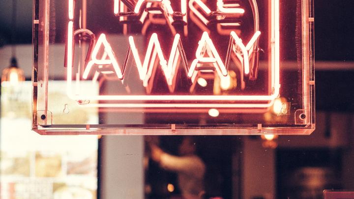 take away sign
